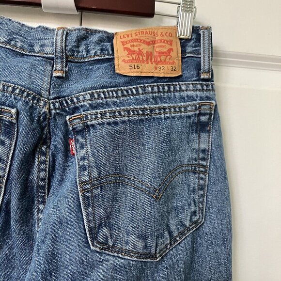 Levi’s 516 Jeans Womens 28 Jeans Altered Blue Slim Straight Classic 5 Pocket - Picture 4 of 9